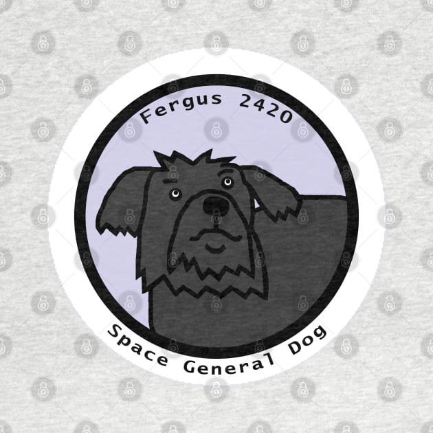 Portrait of Space General Fergus the Dog by ellenhenryart